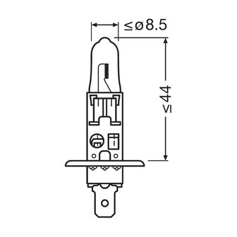 Osram Halogen Lamp H1 12V Original Line P14.5s