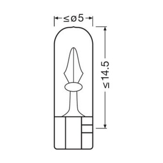 Osram Light Bulb 24V Original Line W2x4.6d 10 Pieces