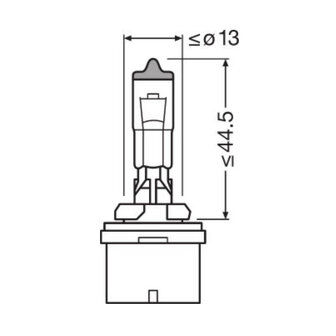 Osram H27W/1 Halogen Lamp 12V PG13 Original Line