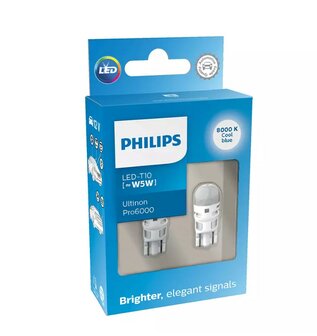 Philips W5W LED Retrofit Cool Blue 8000K 12V 2 Pieces