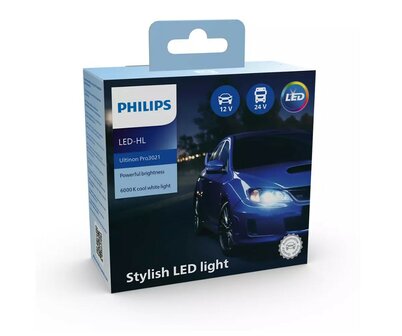 Philips LED Headlight HIR2 12/24V 20W 2 Pieces