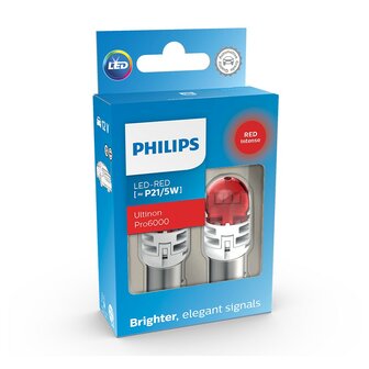 Philips P21/5W LED Retrofit Red BAY15d 12V 2 Pieces