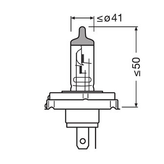 Osram R2 Halogen Lamp 12V 45/40W P45t Original Line