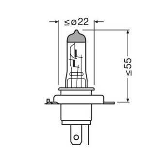 Osram H4 12V 60/55W P43t Cool Blue Intense (NEXT GEN)