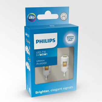 Philips W5W LED Retrofit Cold White 6000K 12V 2 Pieces