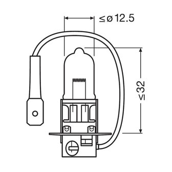 Osram H3 Halogen Lamp 12V PK22s Original Line