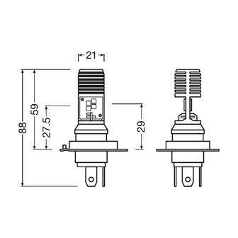 Osram H7/H18 HLM Easy LED Headlight Motor 12V