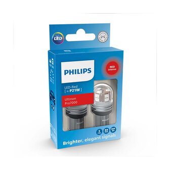 Philips P21W LED Retrofit Red 12V 2 Pieces