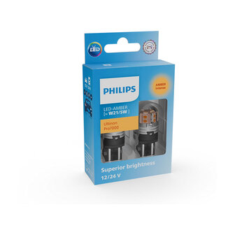 Philips W21/5W LED Retrofit Orange 12-24V 2 Pieces