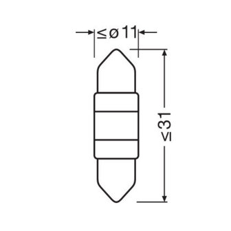 Osram C5W LED Retrofit 31mm White 12V SV8.5-8