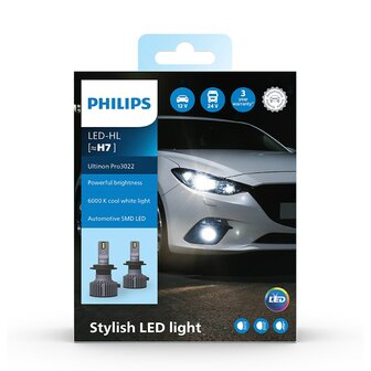 Philips H7 LED Headlight 12-24V Ultinon Pro3022 Set