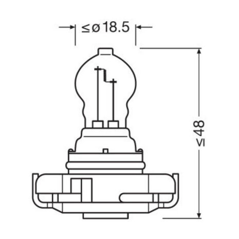 Osram PSX24W 12V Bulb PG20-7 Original Line