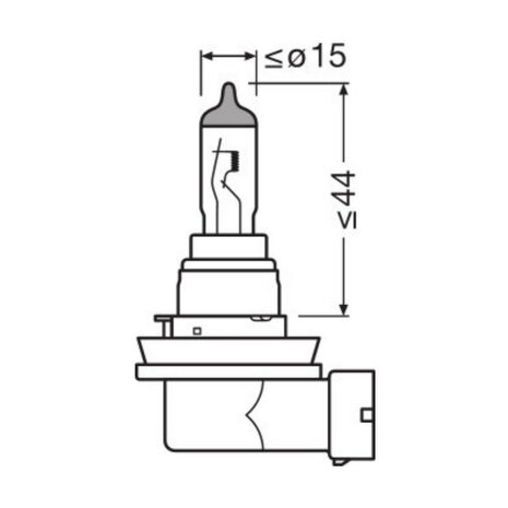 Osram H16 Halogen Lamp 12V PGJ19-3 Original Line