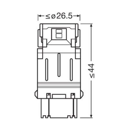 Osram P27/7W LED Retrofit White 12V W2.5x16q 2 Pieces