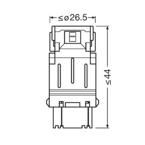 Osram P27/7W LED Retrofit Rd 12V W2.5x16q 2 Pieces