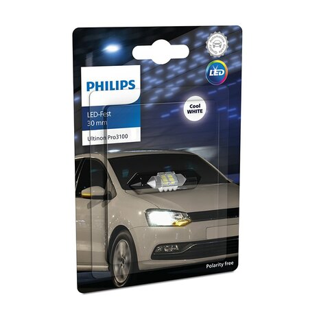 Philips SV8.5 Festoon 30mm Cold White 6000K 12V