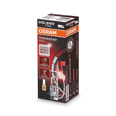 Osram H3 Halogen Lamp 24V 70W PK22s Truckstar Pro