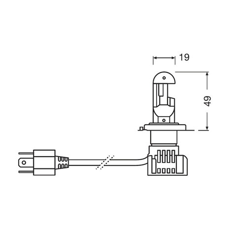 Osram H4 LED Headlight 12V Motor Night Breaker LED ECE-approved Per Piece