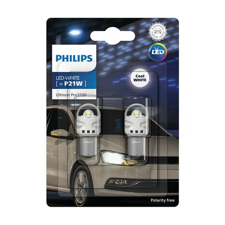 Philips LED Retrofit P21W 12V BA15s 2 Stuks